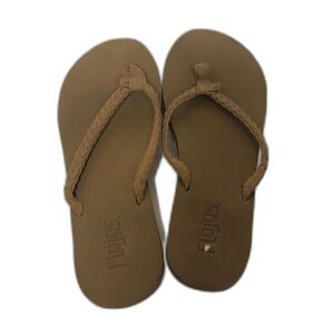 FLOJOS Sandals Women's Size 6.5 Brown Braided Flip Flop Thong